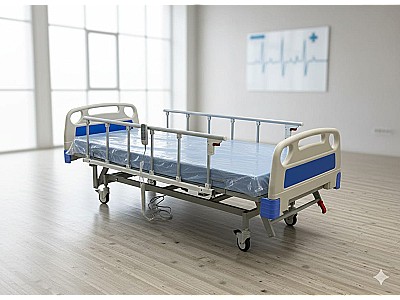 3 motorlu ABS başlık tabanca korkuluklu hasta karyolası 